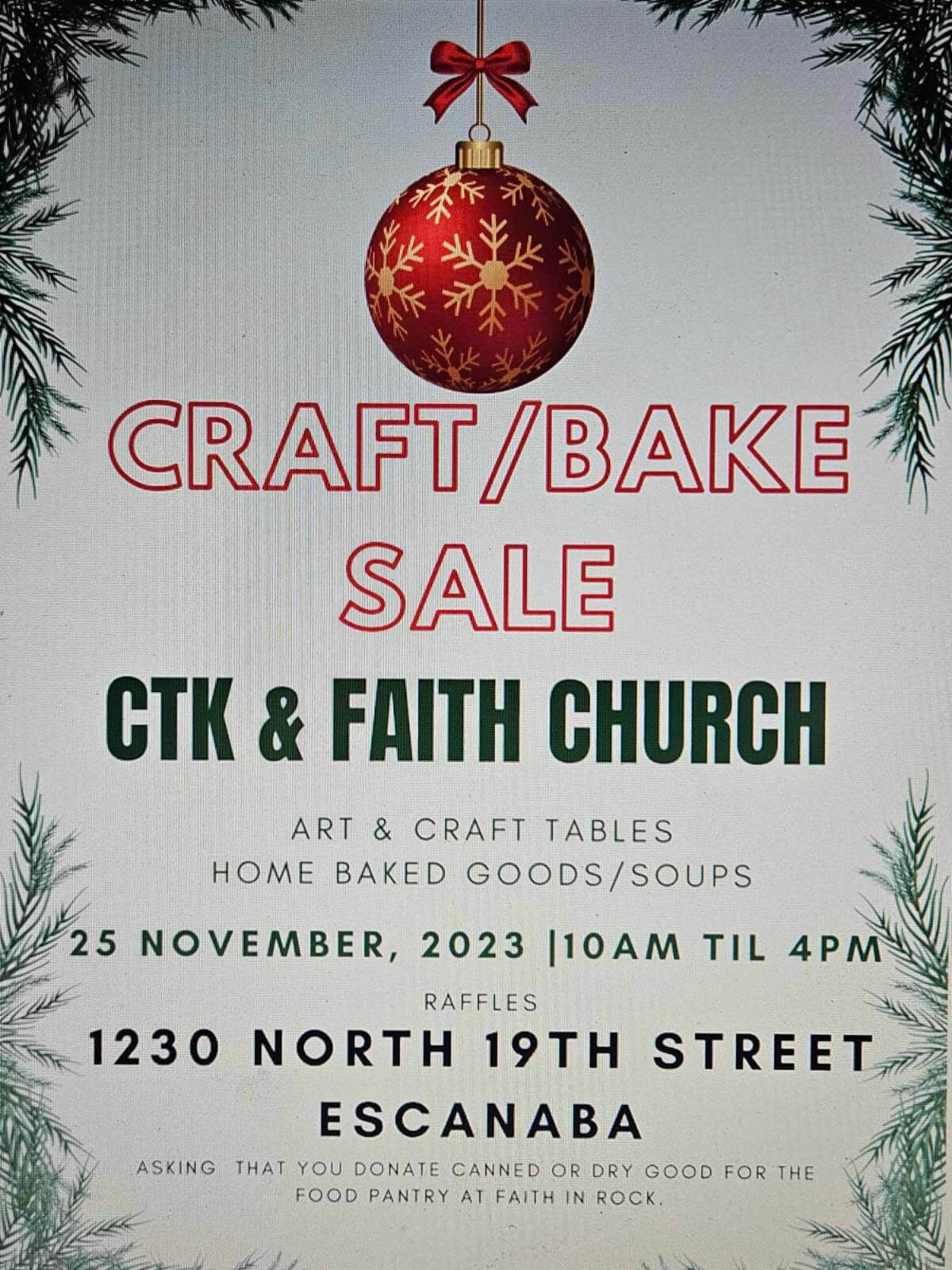 Craft and Bake Sale